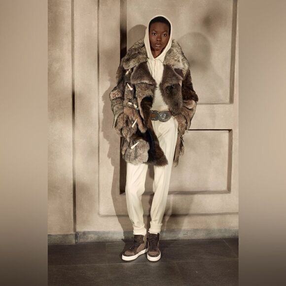 Ralph Lauren Fall 2022 Collection Brown Glen Plaid Jaemyn High Top Sneakers - Picture 4 of 17